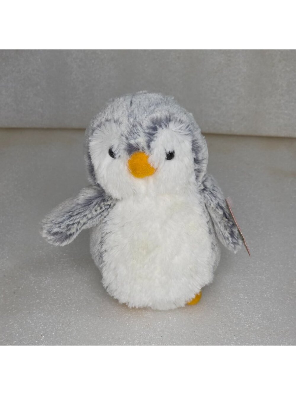 Aurora Pompom Mini Penguin Gray & White Plush Animal 2020 6" #09789 New